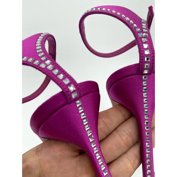 Manolo Blahnik Pink Heels with Silver Accents - Picture 12 of 16